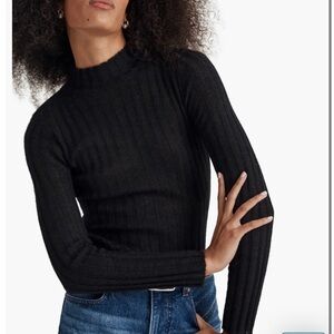 MADEWELL Alpaca-Blend Mockneck Sweater.